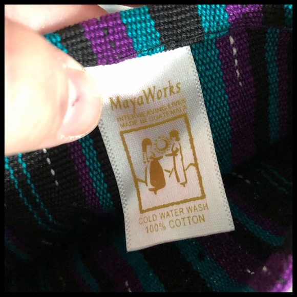 {Fair Trade} Wine Bottle Woven Fabric Gift Bag - Picture 3 of 3